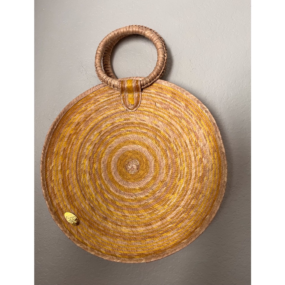 Josephine Alexander COLLECTION Rare Yellow/Tan Straw Tote